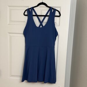 Fabletics Blue Cross-Back Mini Athletic Dress